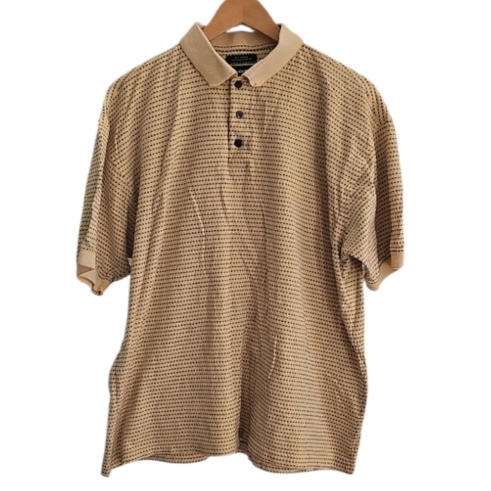 Vintage Bolle Golf Mercerized Cotton Polo Shirt Men L Country Club Preppy